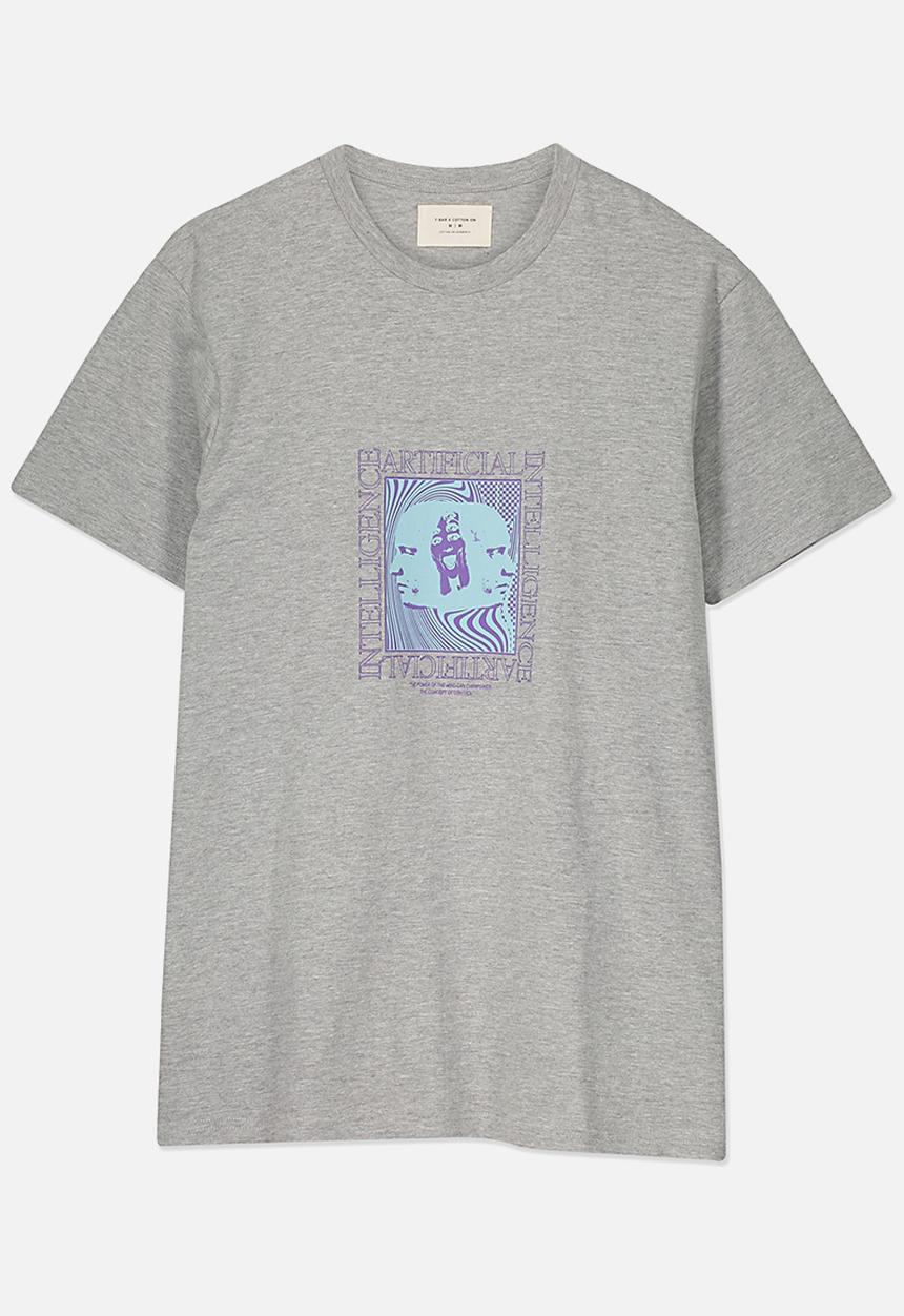 Cotton On - Tbar short sleeve tee  - grey 