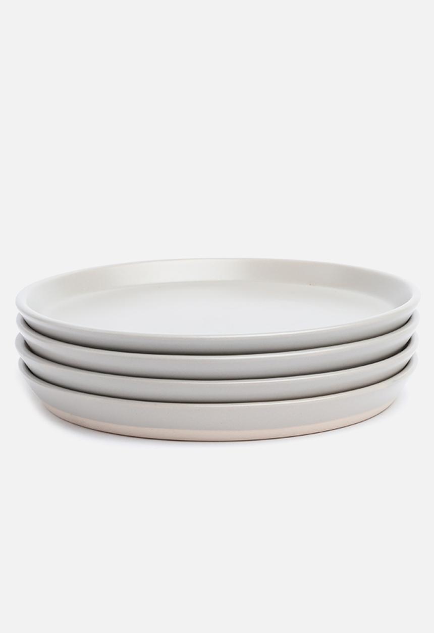 Sixth Floor - Ashen dinner plate set of 4 - grey