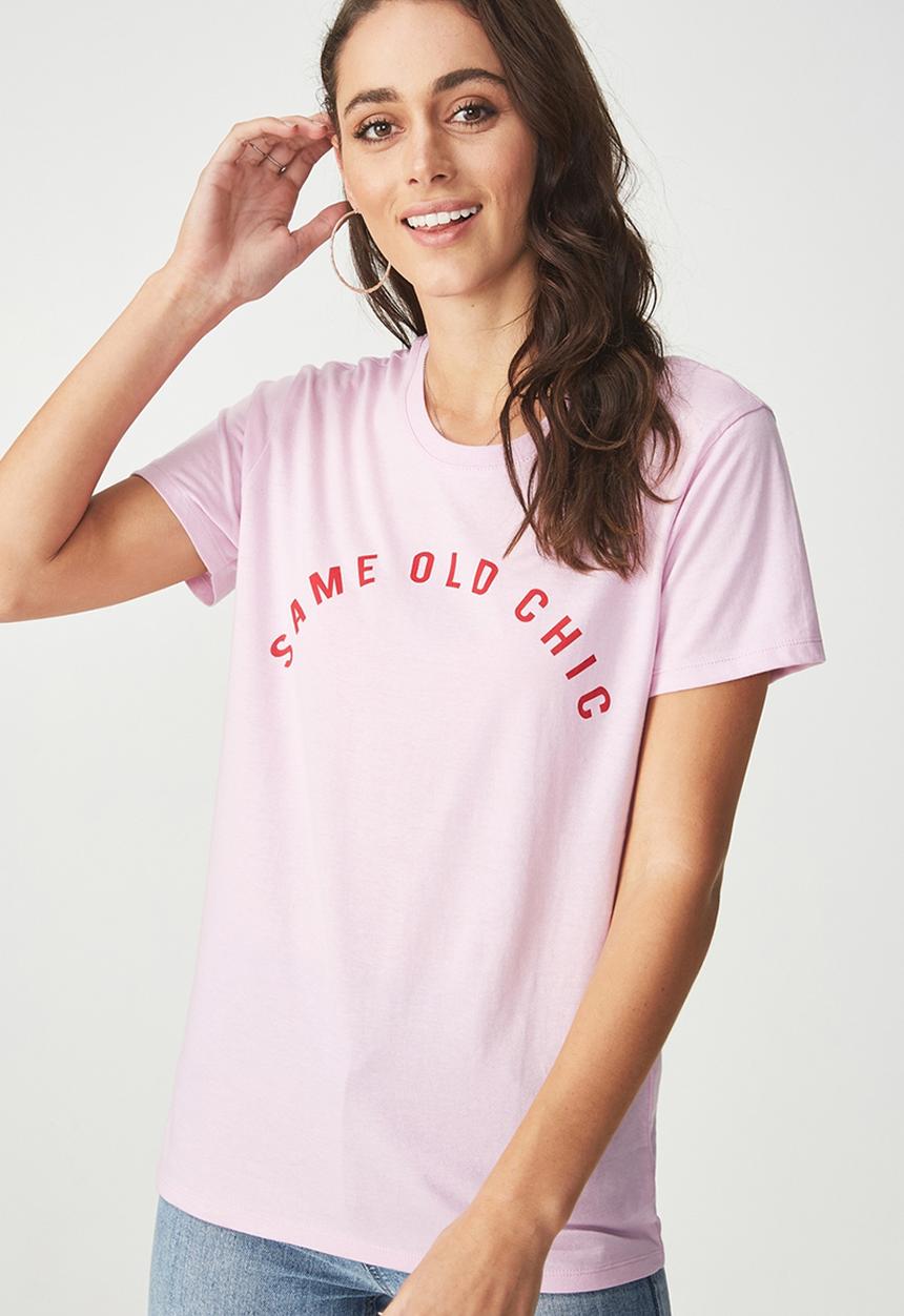 Cotton On - Tbar fox summer graphic T-shirt - pink