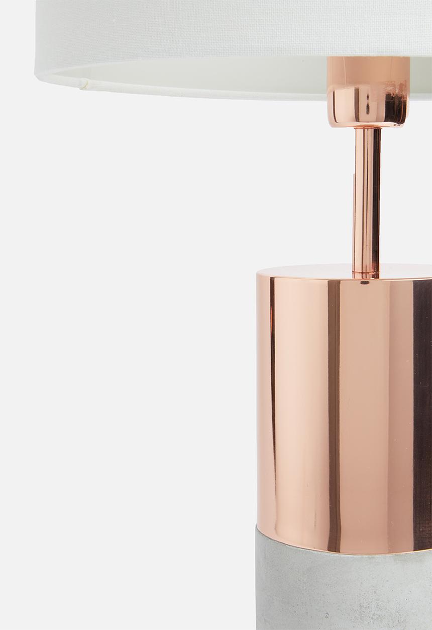 Sixth Floor - Bolu table lamp - copper&white