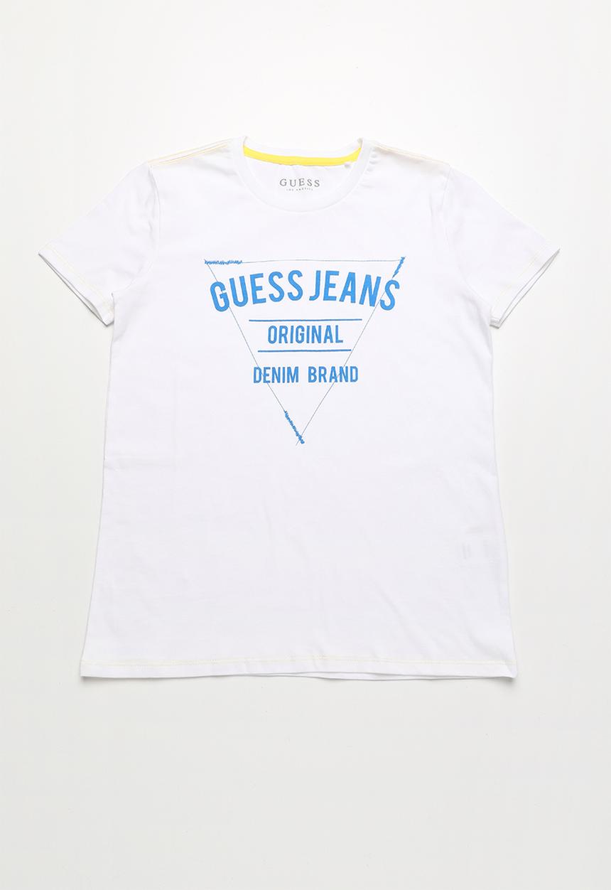 GUESS - Guess jeans original denim brand tee - white