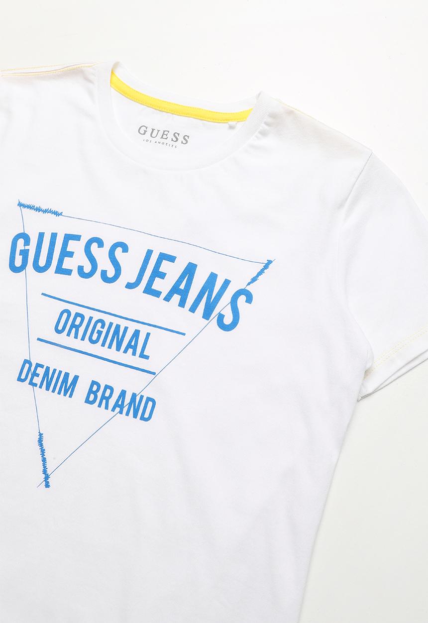 GUESS - Guess jeans original denim brand tee - white