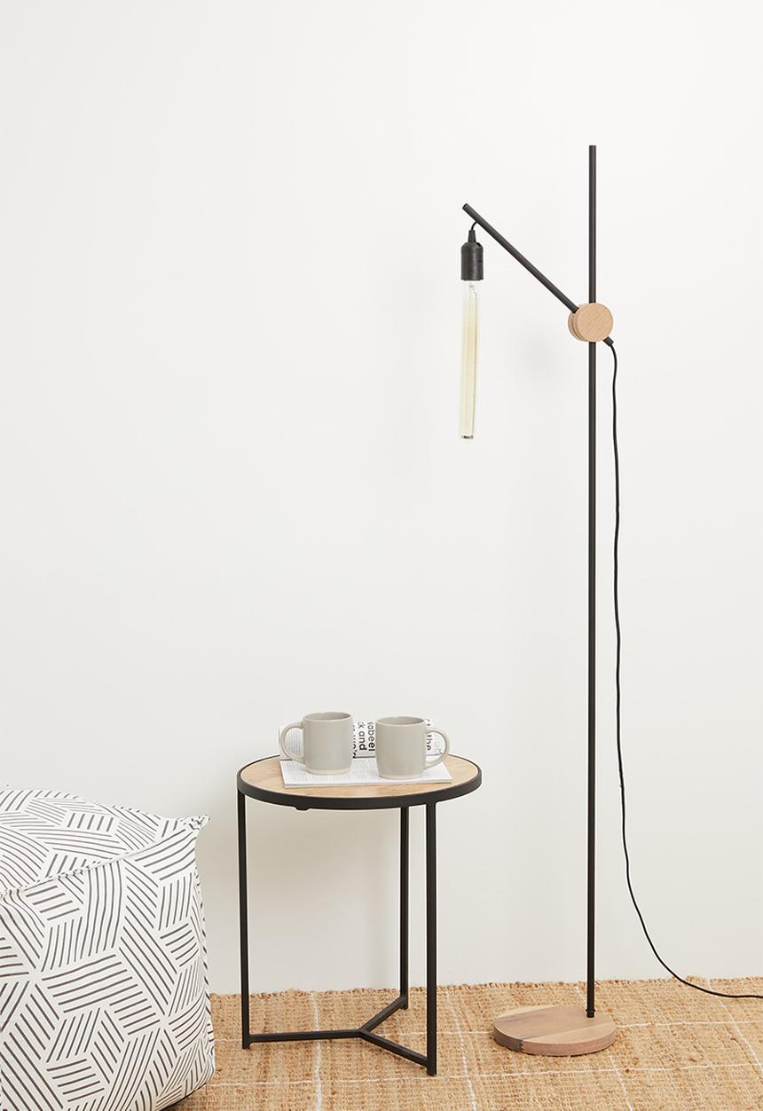 Emerging Creatives - Crane floor lamp - black/natural