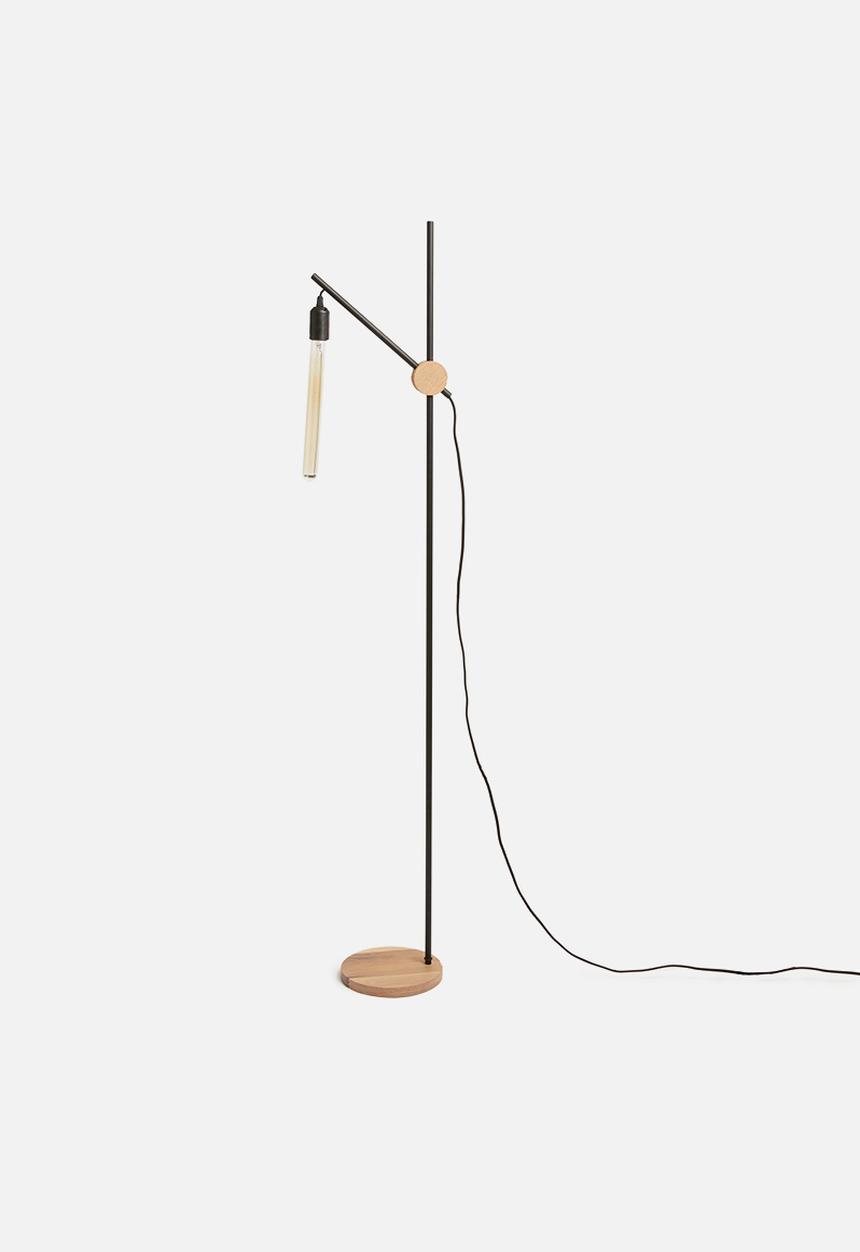 Emerging Creatives - Crane floor lamp - black/natural