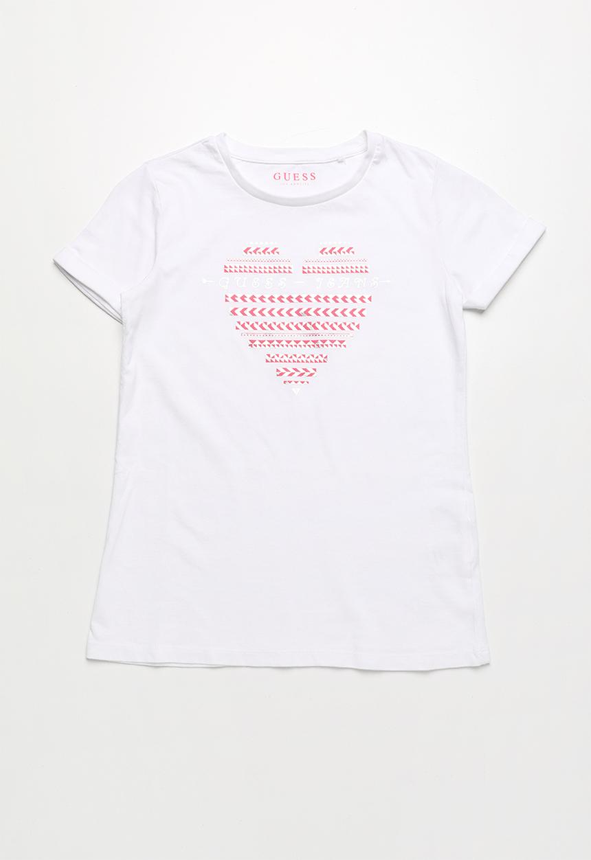 GUESS - Guess jeans heart girls tee - white