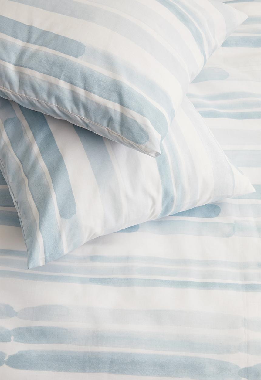 Sixth Floor - Brushstroke printed duvet set - blue & white 