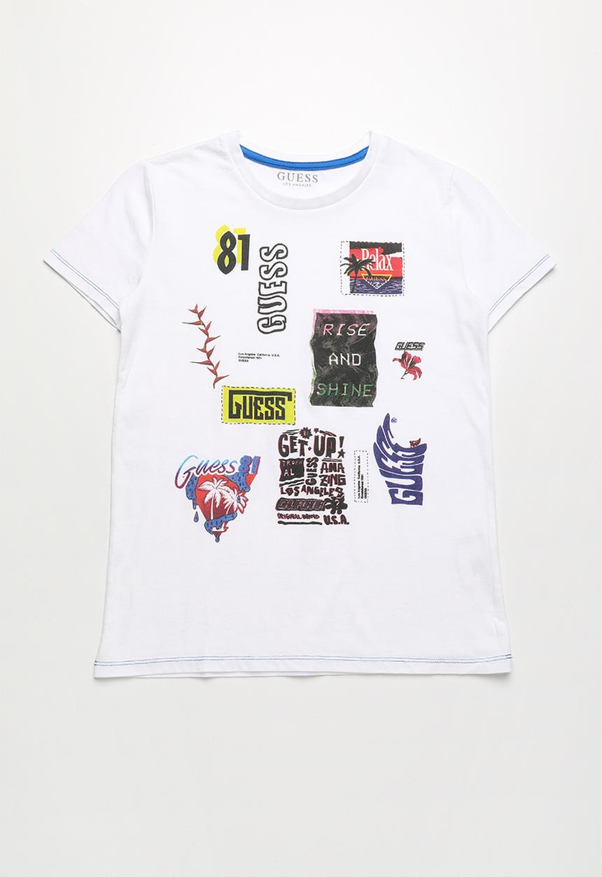 GUESS - Photo boys crew neck tee - white