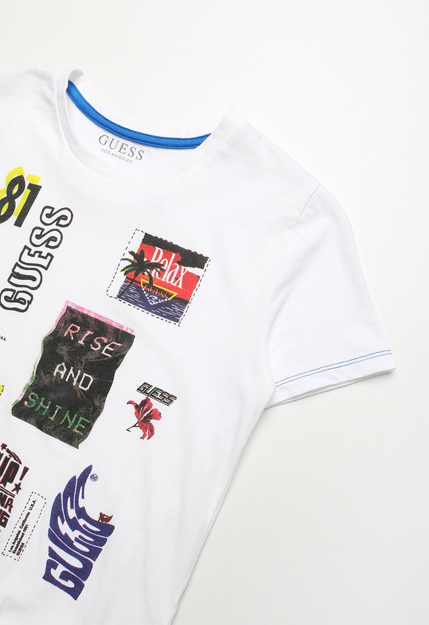 GUESS - Photo boys crew neck tee - white