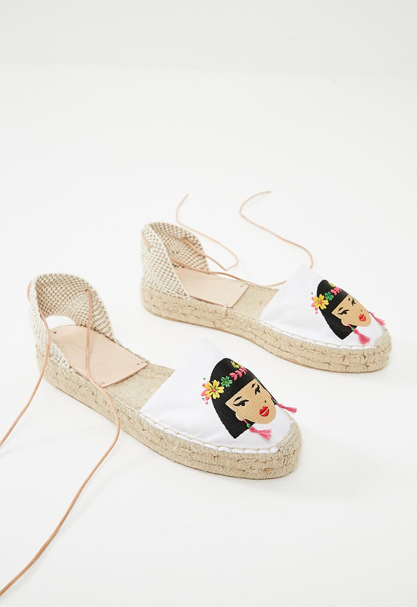 Espadril - Embroidered Espadrille - white 
