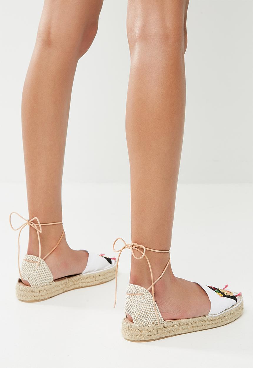 Espadril - Embroidered Espadrille - white 