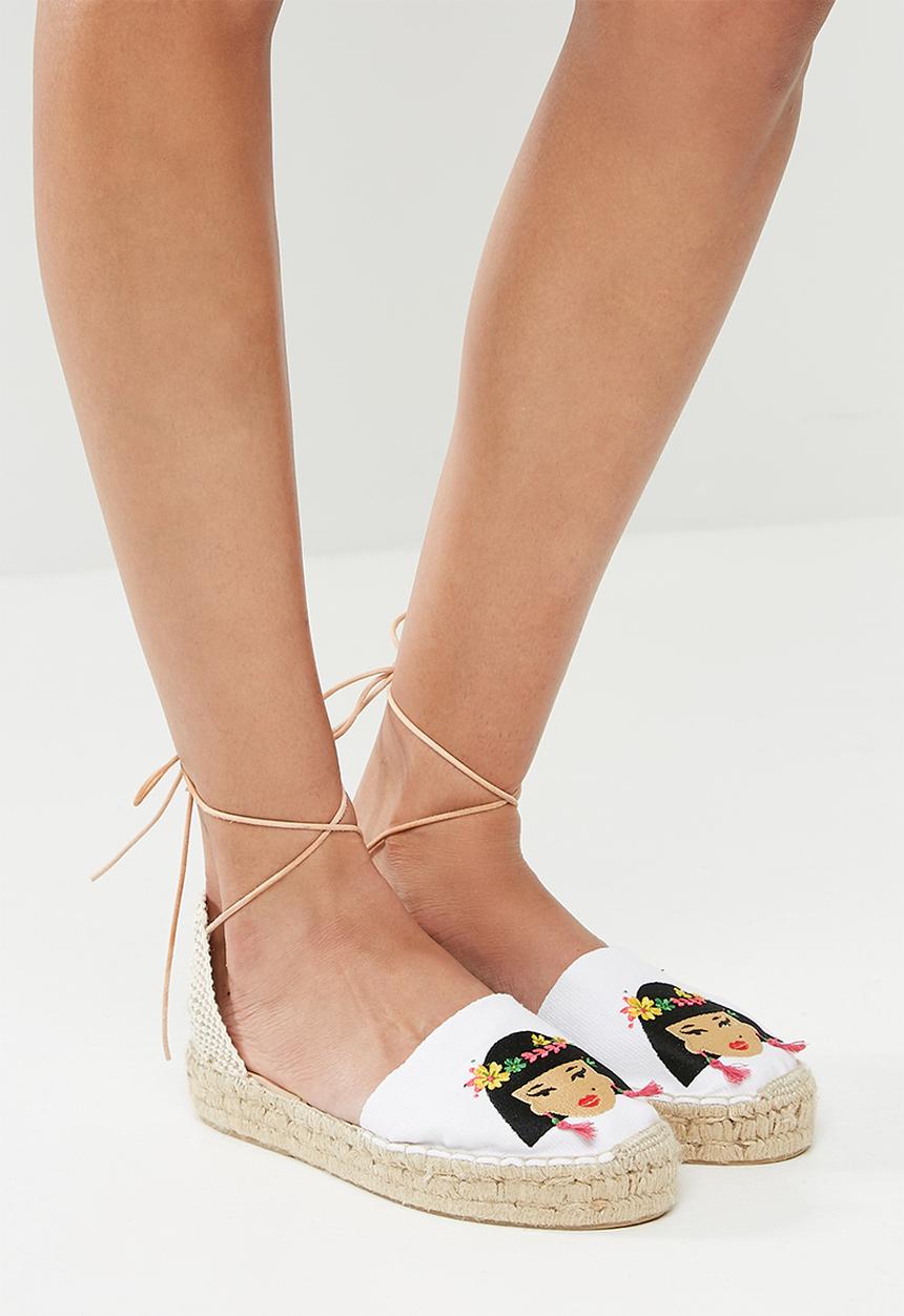 Espadril - Embroidered Espadrille - white 