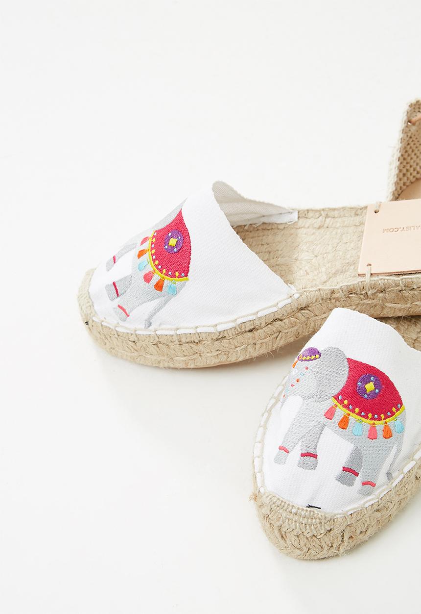 Espadril - Embroidered Espadrille - white 
