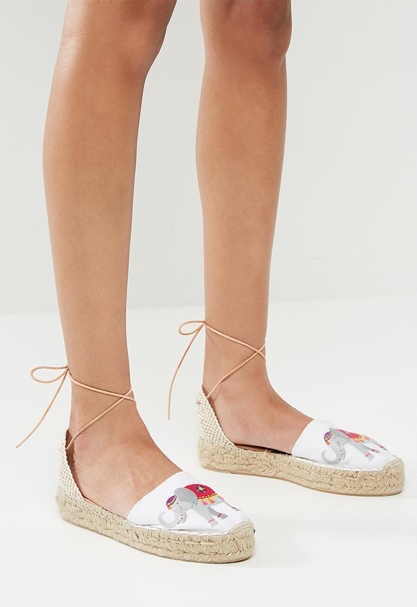 Espadril - Embroidered Espadrille - white 