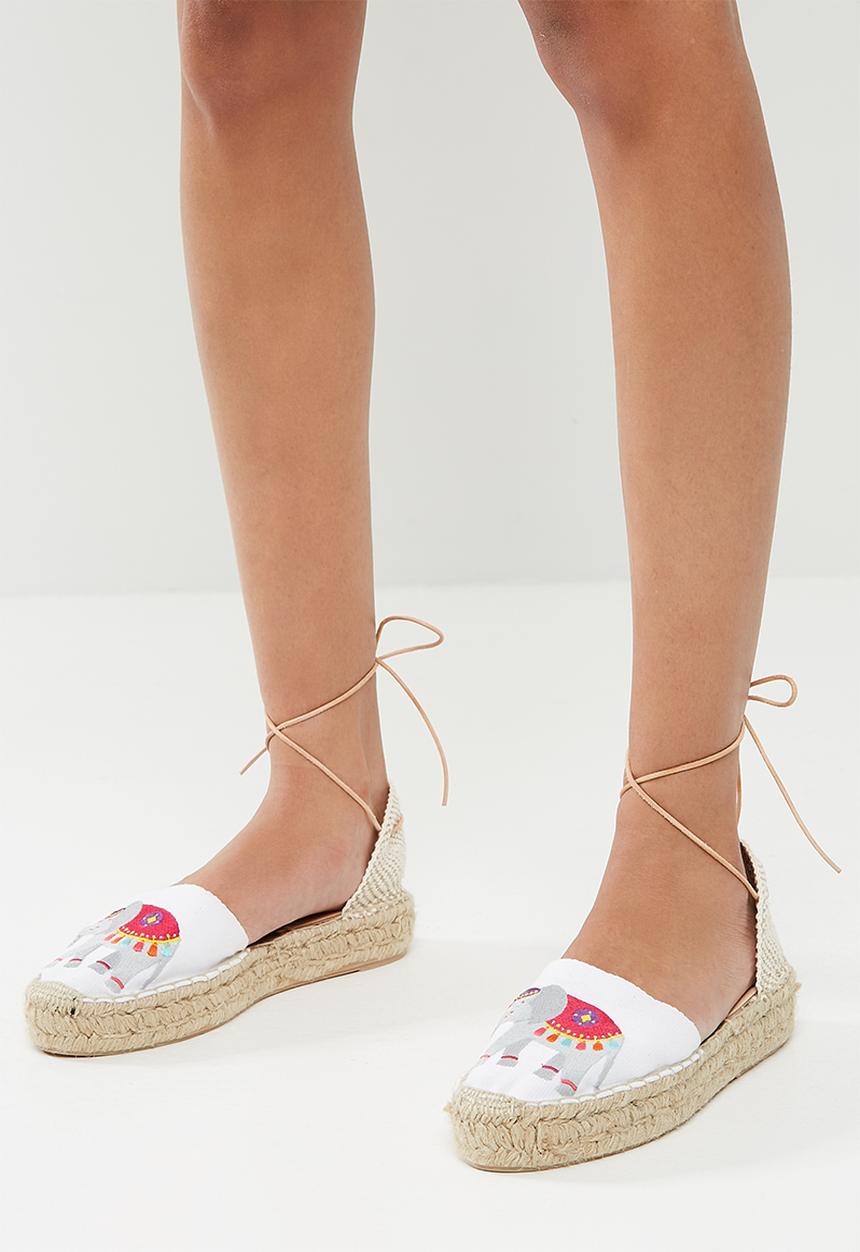 Espadril - Embroidered Espadrille - white 