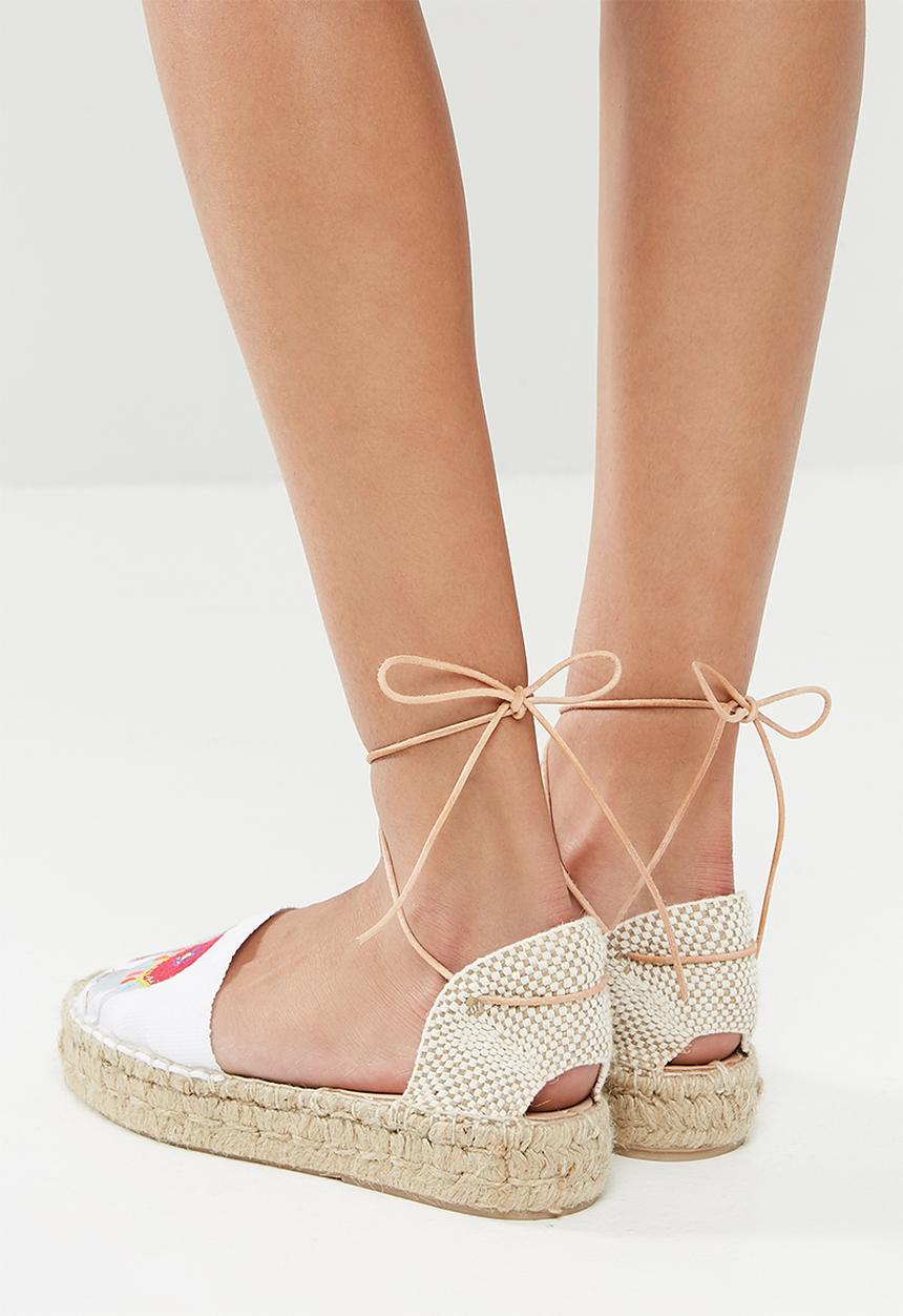 Espadril - Embroidered Espadrille - white 