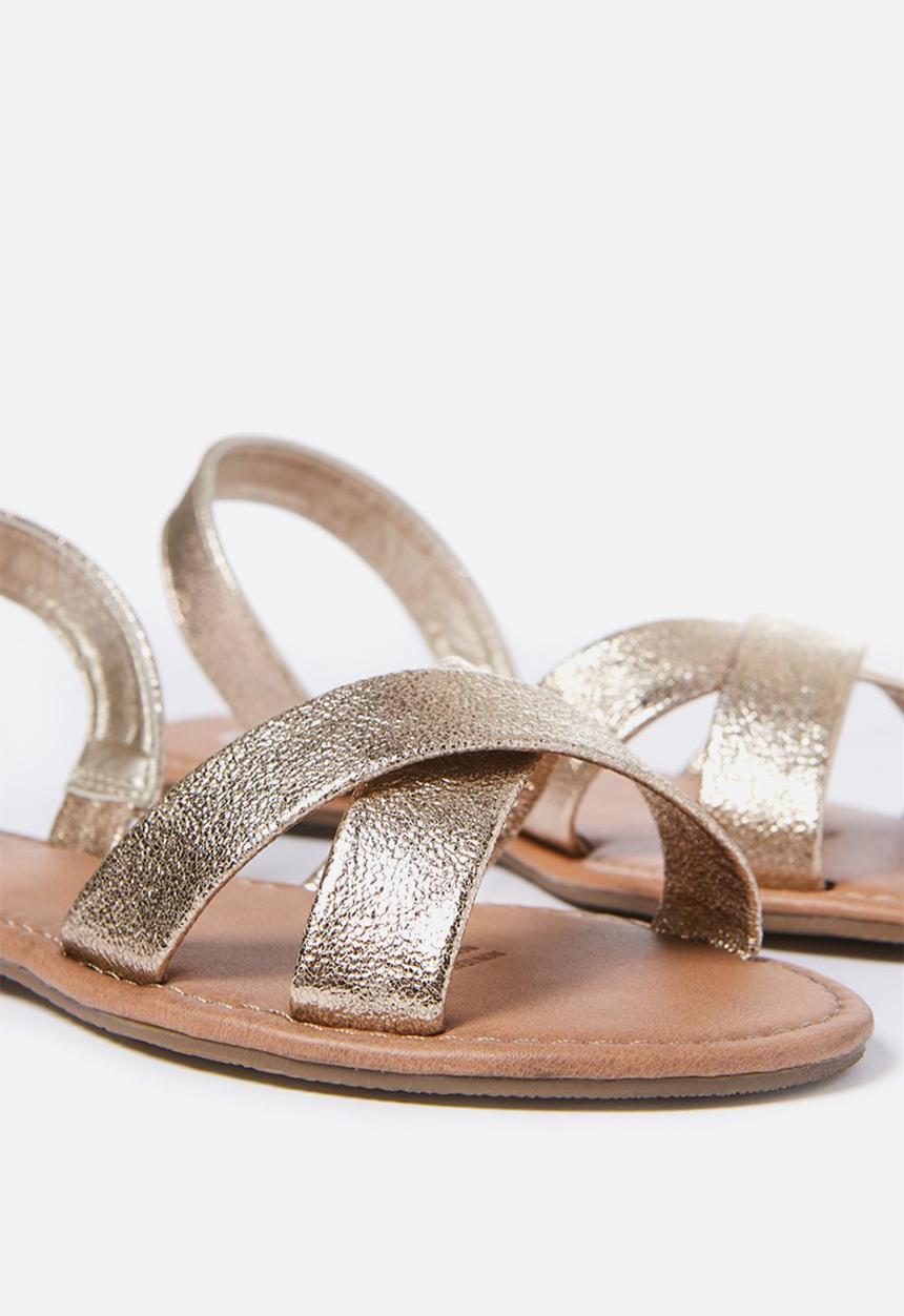 Cotton On - Everyday banting crossover sandal - gold