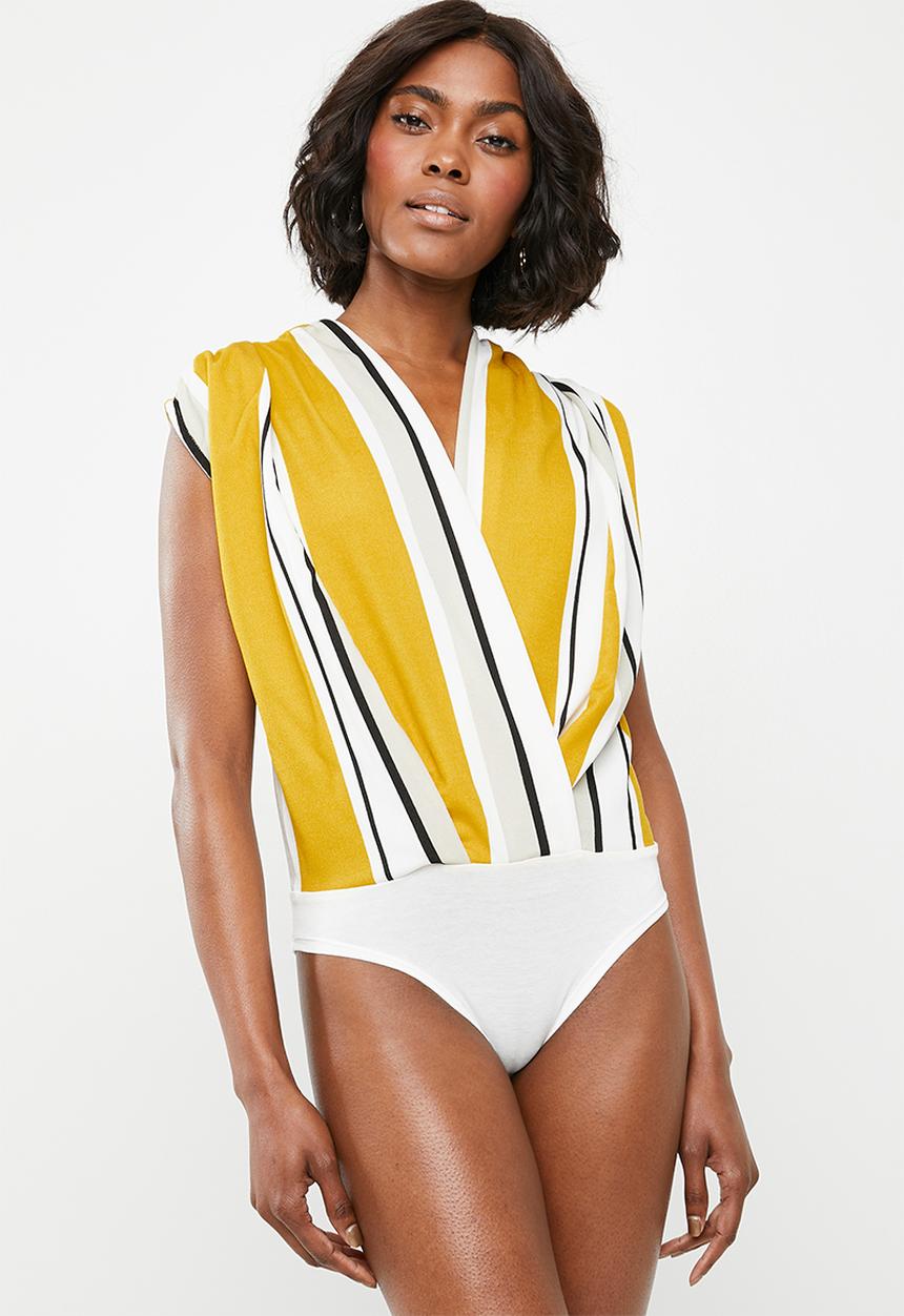 STYLE REPUBLIC - Wrap bodysuit - yellow