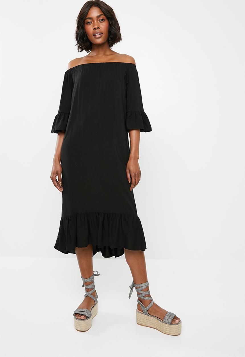 STYLE REPUBLIC - Maxi bardot dress - black