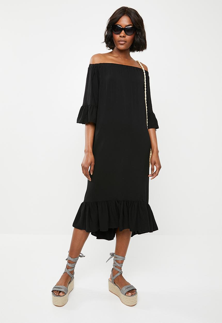 STYLE REPUBLIC - Maxi bardot dress - black