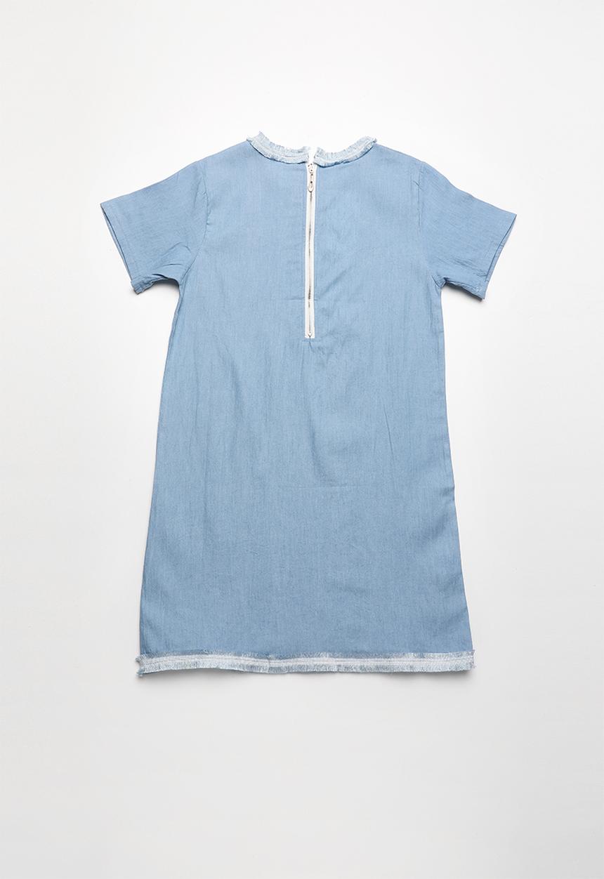 Pop Candy - 7 Cheer printed tee dress - blue
