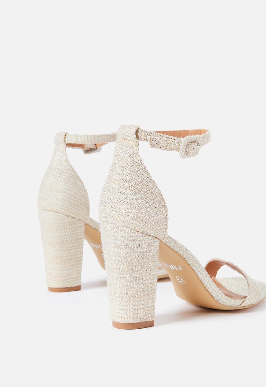 Cotton On - San serena square toe heel - gold 