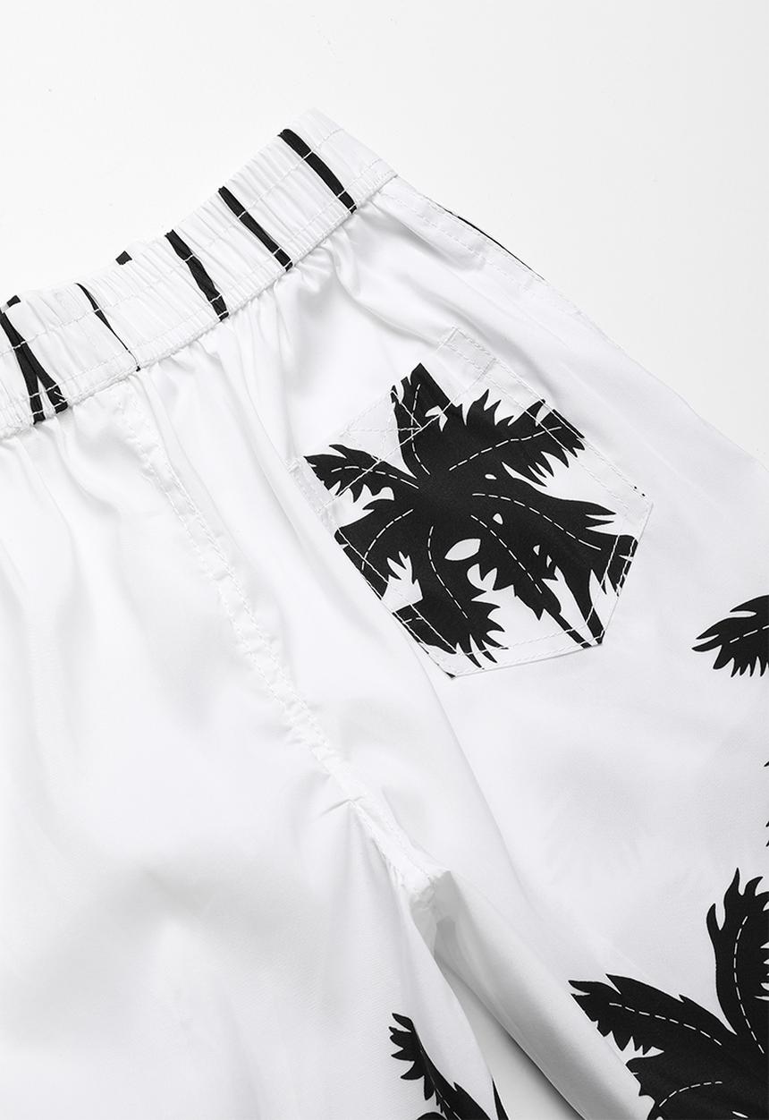 Pop Candy - Palm tree boardshorts - white
