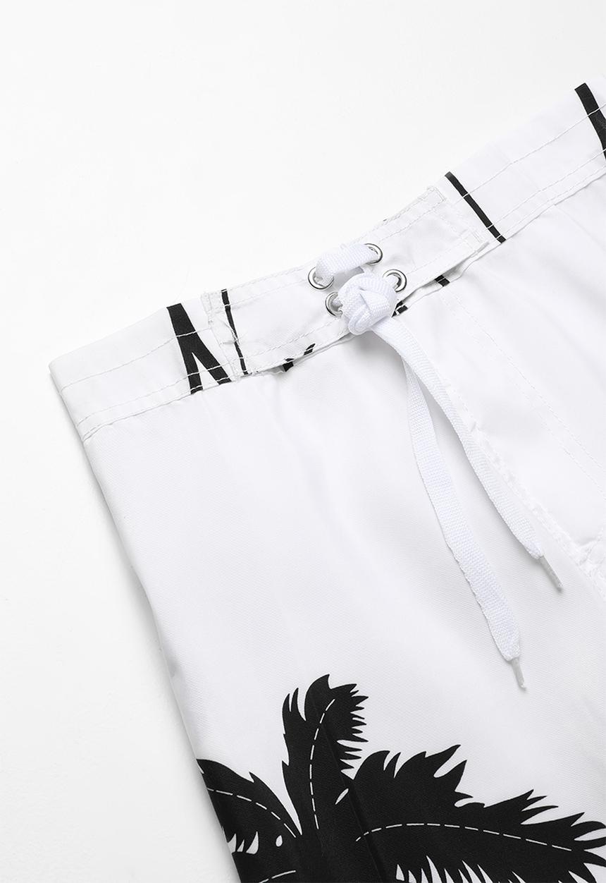 Pop Candy - Palm tree boardshorts - white