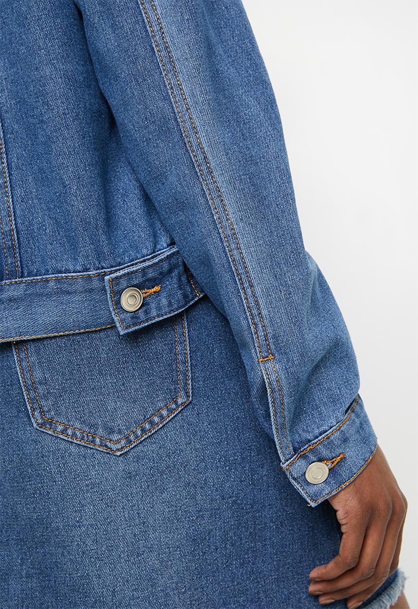 STYLE REPUBLIC - Studded trucker denim jacket - blue