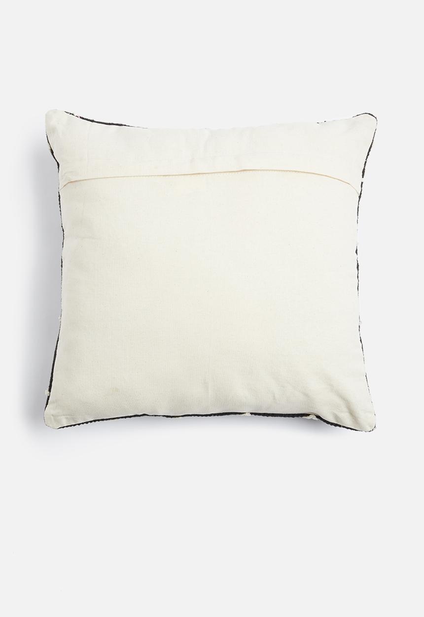 Sixth Floor - Keely woven cushion cover - black & white