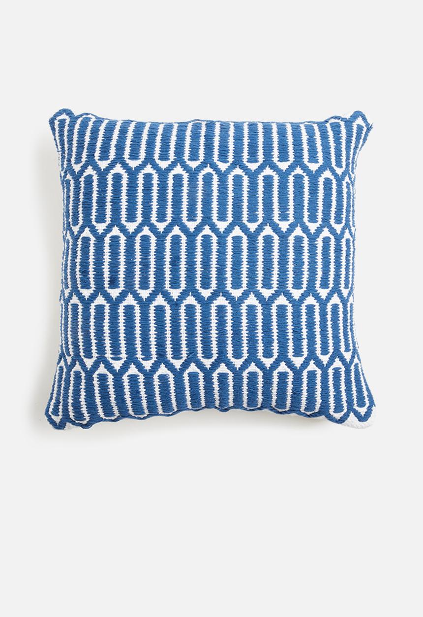 Sixth Floor - Erik woven cushion cover - blue