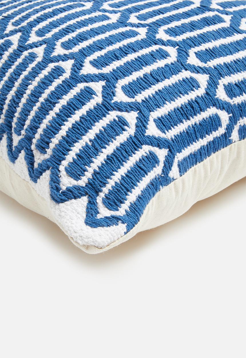Sixth Floor - Erik woven cushion cover - blue