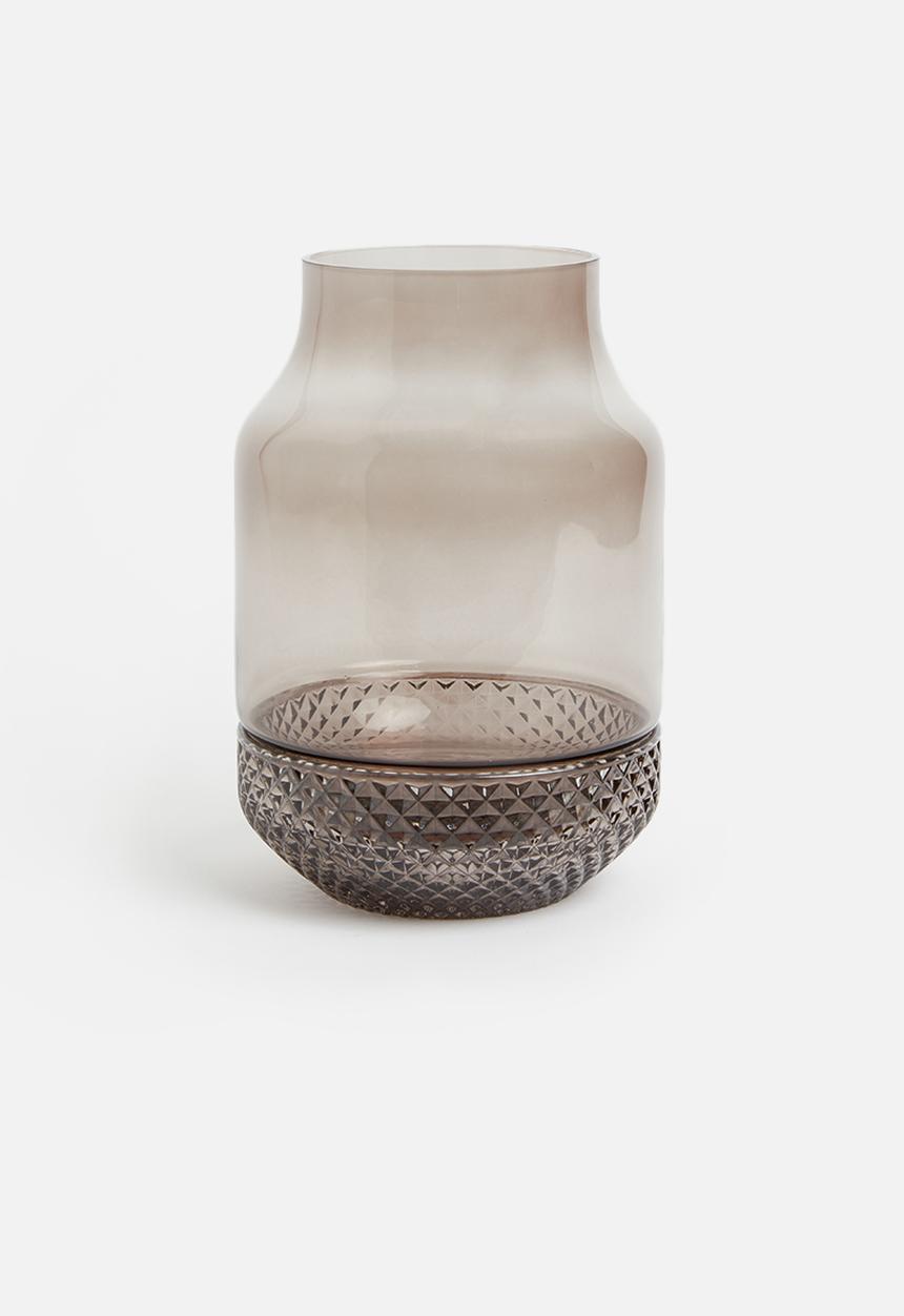 Present Time - Gem vase glass - dark grey