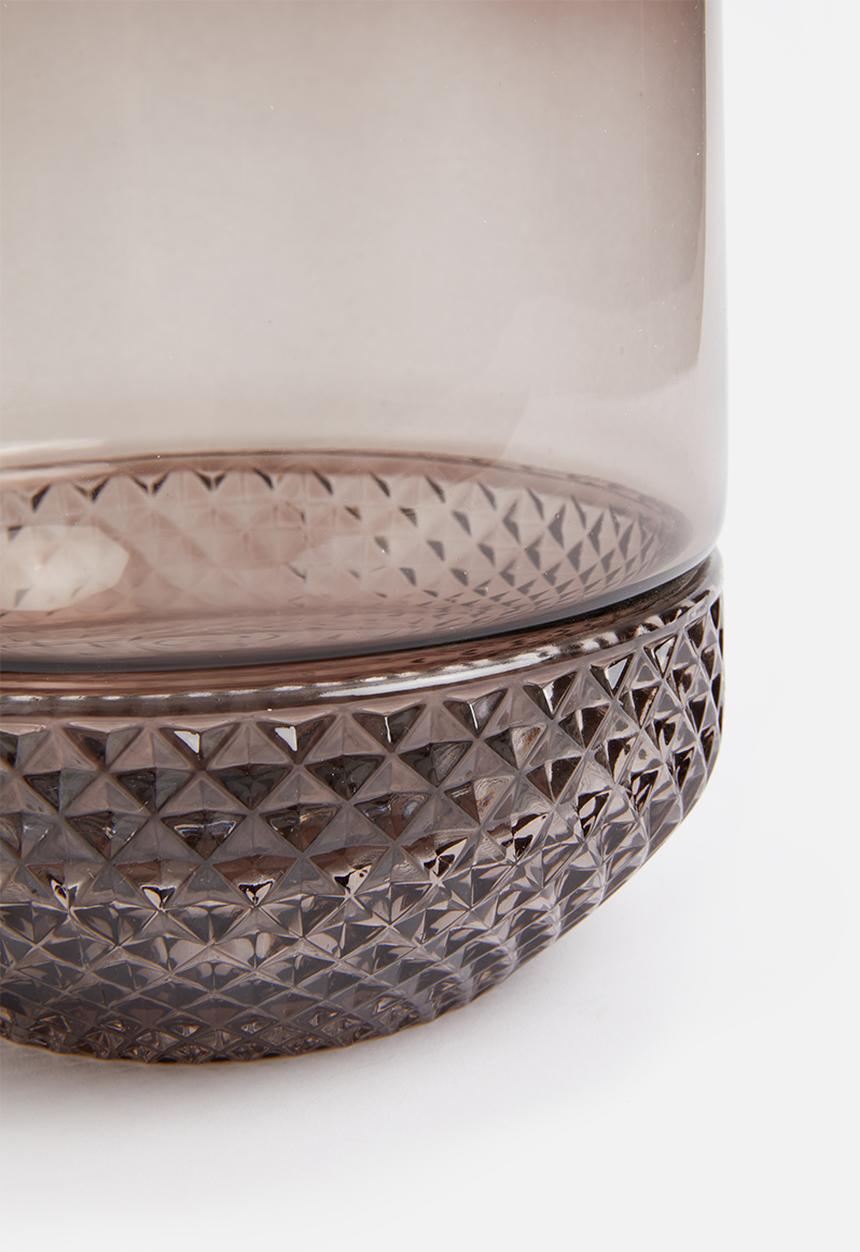 Present Time - Gem vase glass - dark grey