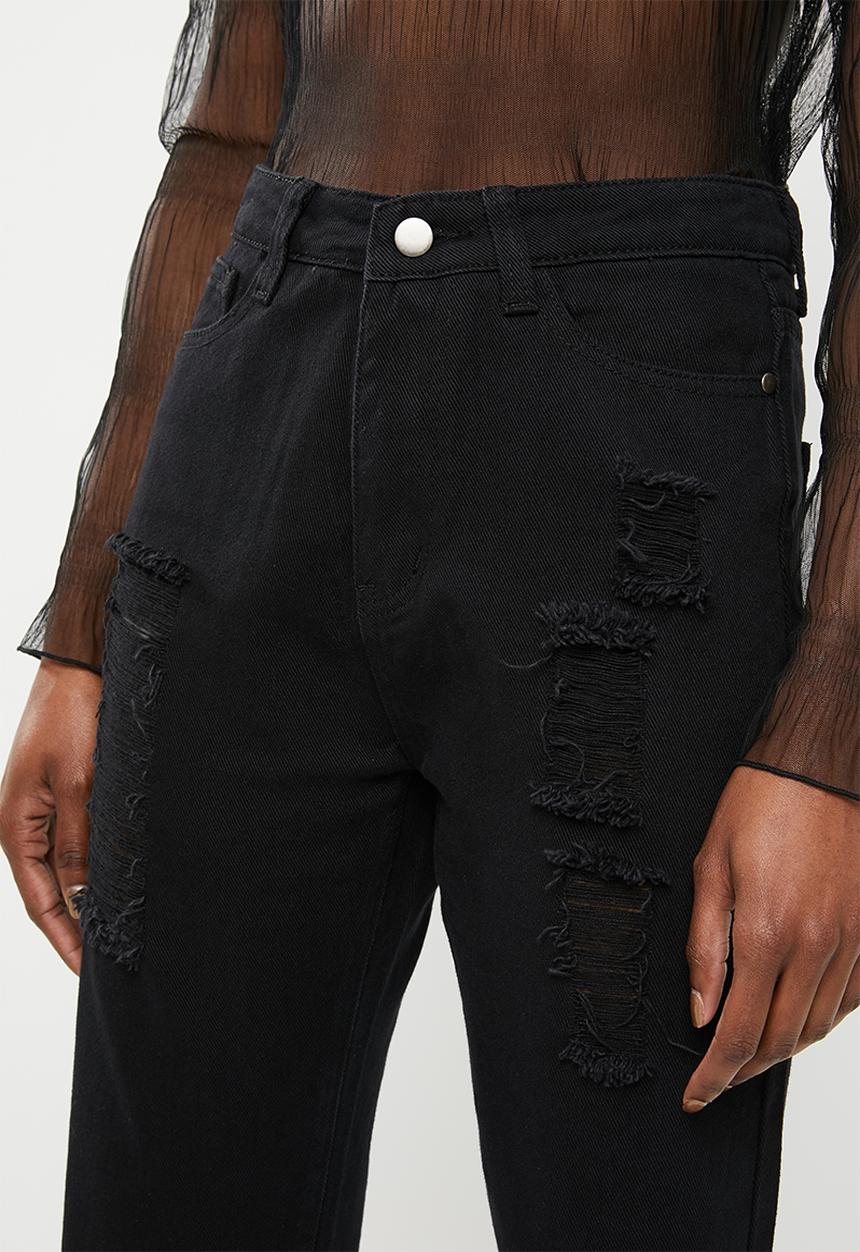STYLE REPUBLIC - Longline denim shorts-black
