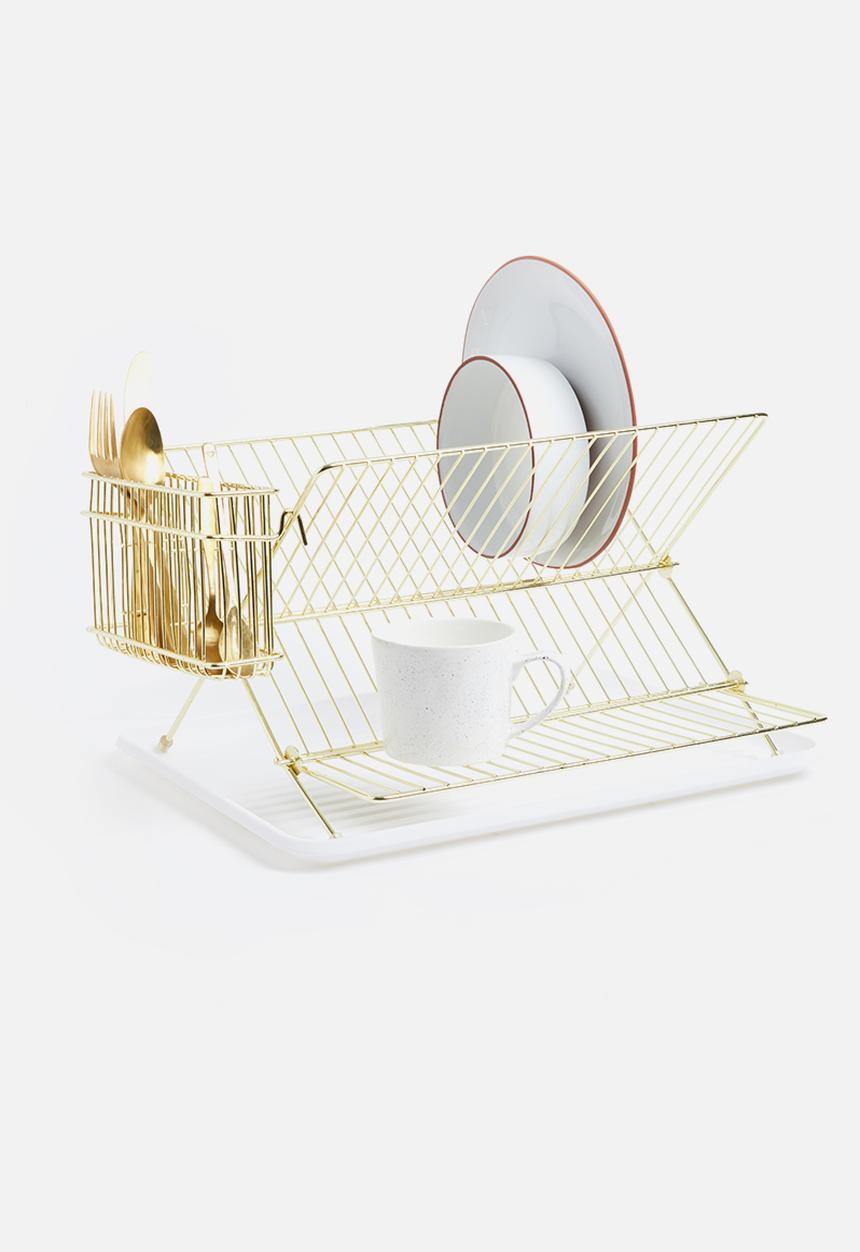 Present Time - Dish rack - gold plated