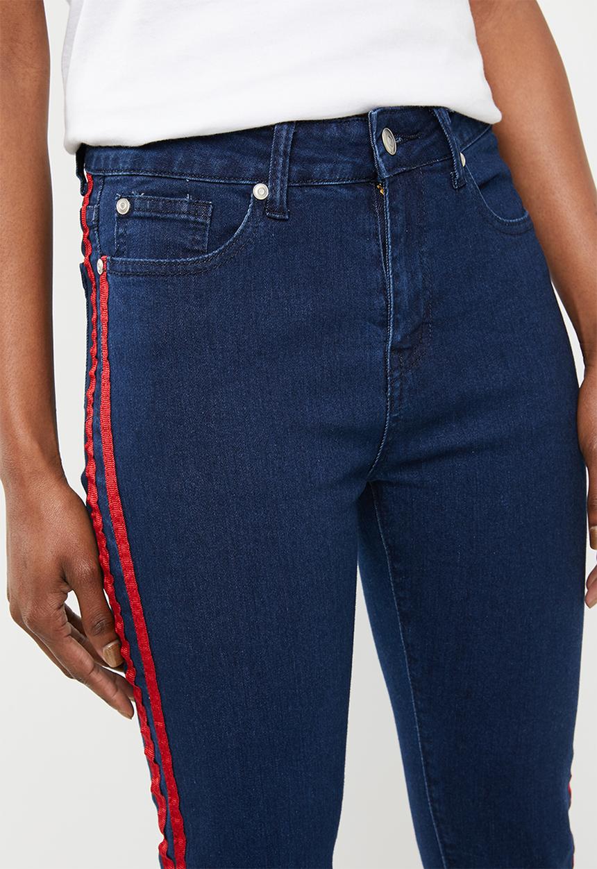 STYLE REPUBLIC - Racing stripe jeans - blue