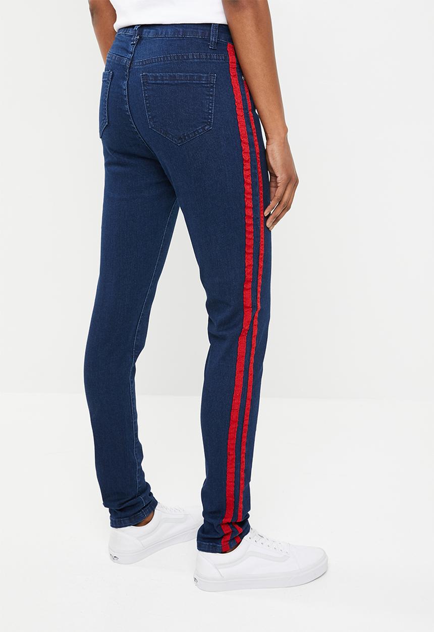 STYLE REPUBLIC - Racing stripe jeans - blue