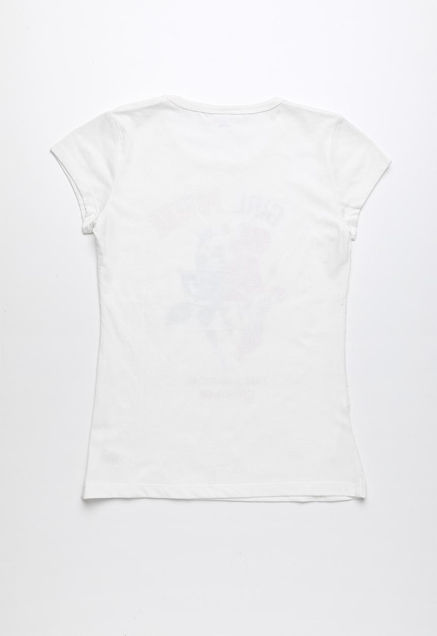Pop Candy - Girl power printed short sleeve tee - white