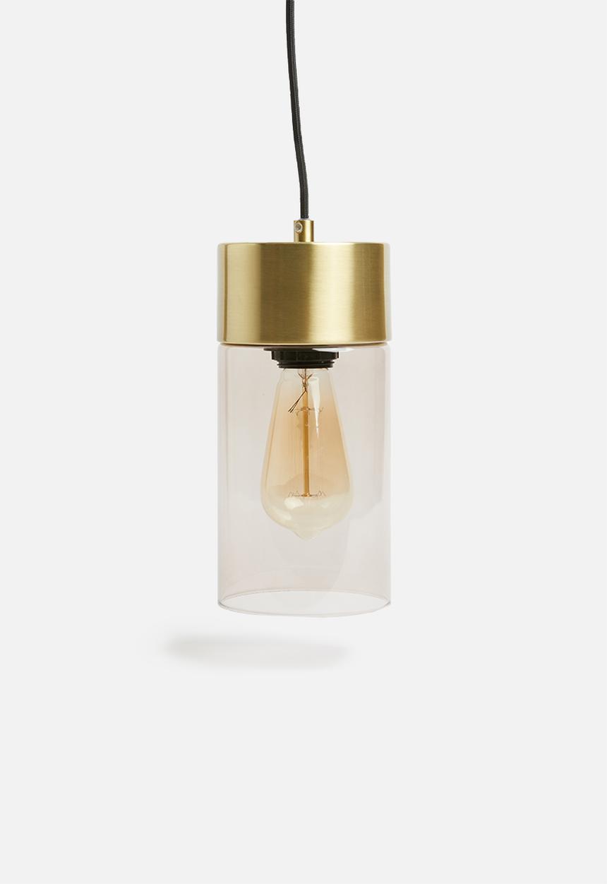 Present Time - LAX pendant - warm grey & gold plated