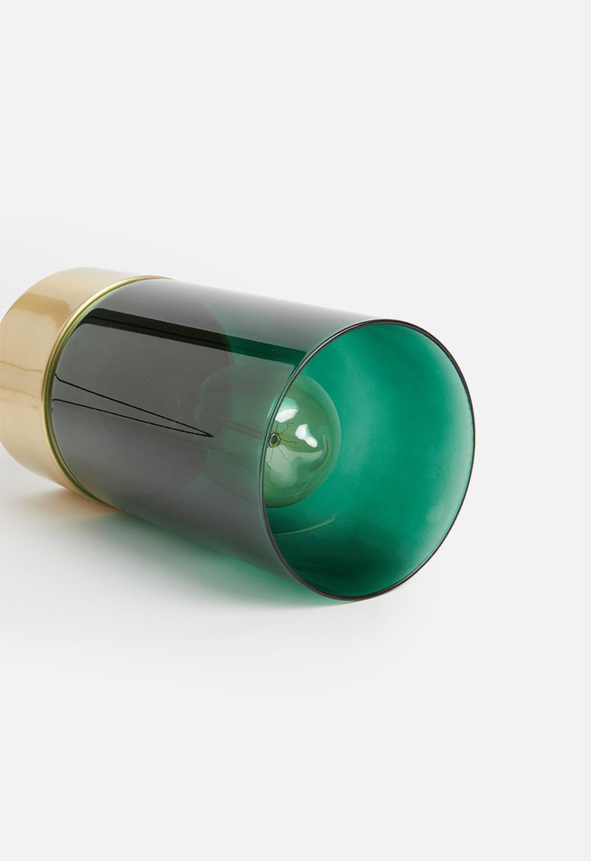 Present Time - LAX pendant - green glass & gold plated