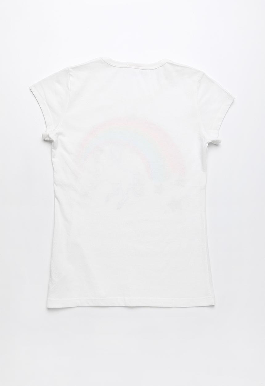 Pop Candy - Unicorn printed short sleeve tee - white
