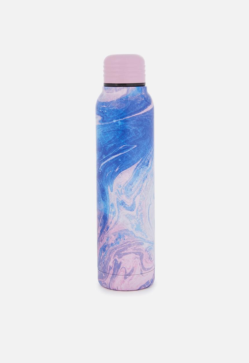 Typo - Small metal drink bottle - mermagic marble print