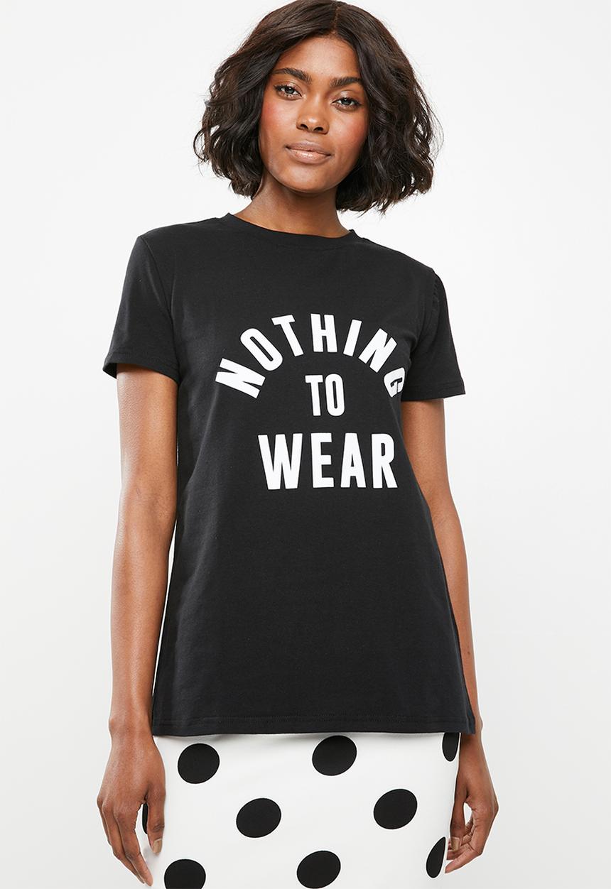 STYLE REPUBLIC - Nothing to wear t-shirt - black