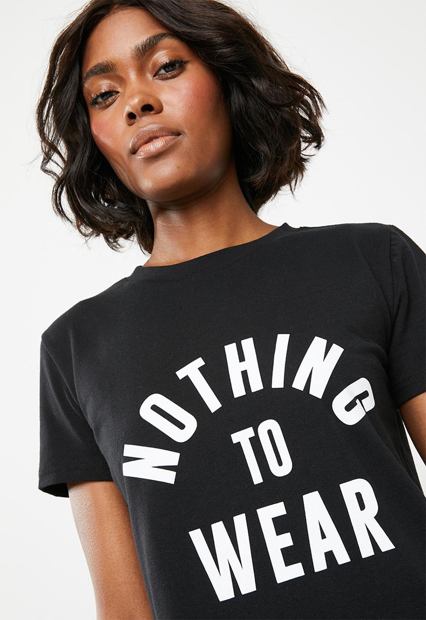 STYLE REPUBLIC - Nothing to wear t-shirt - black