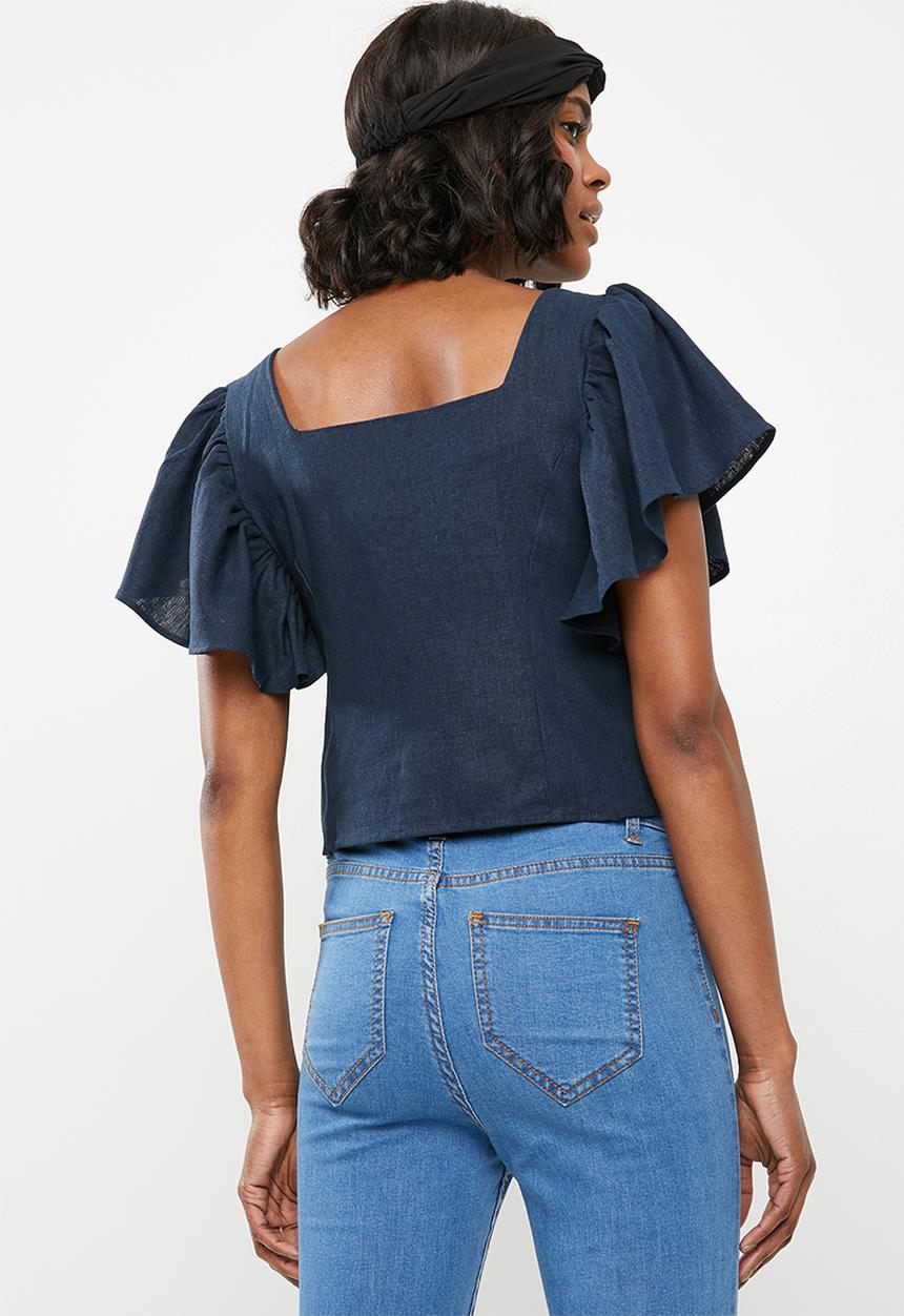 STYLE REPUBLIC - Front button blouse - navy