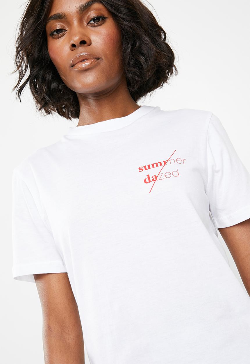 Superbalist - Summer dazed tee - white