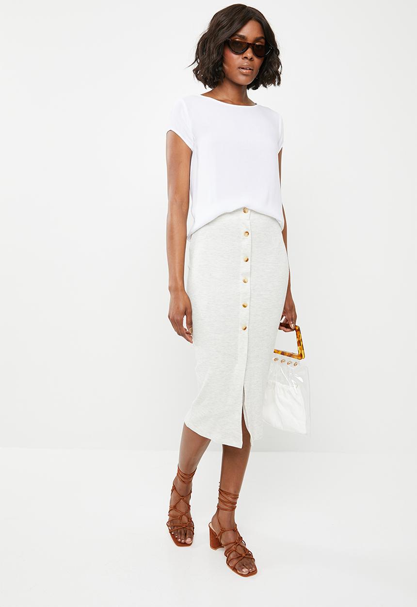 Superbalist - Pull on bodycon skirt - grey