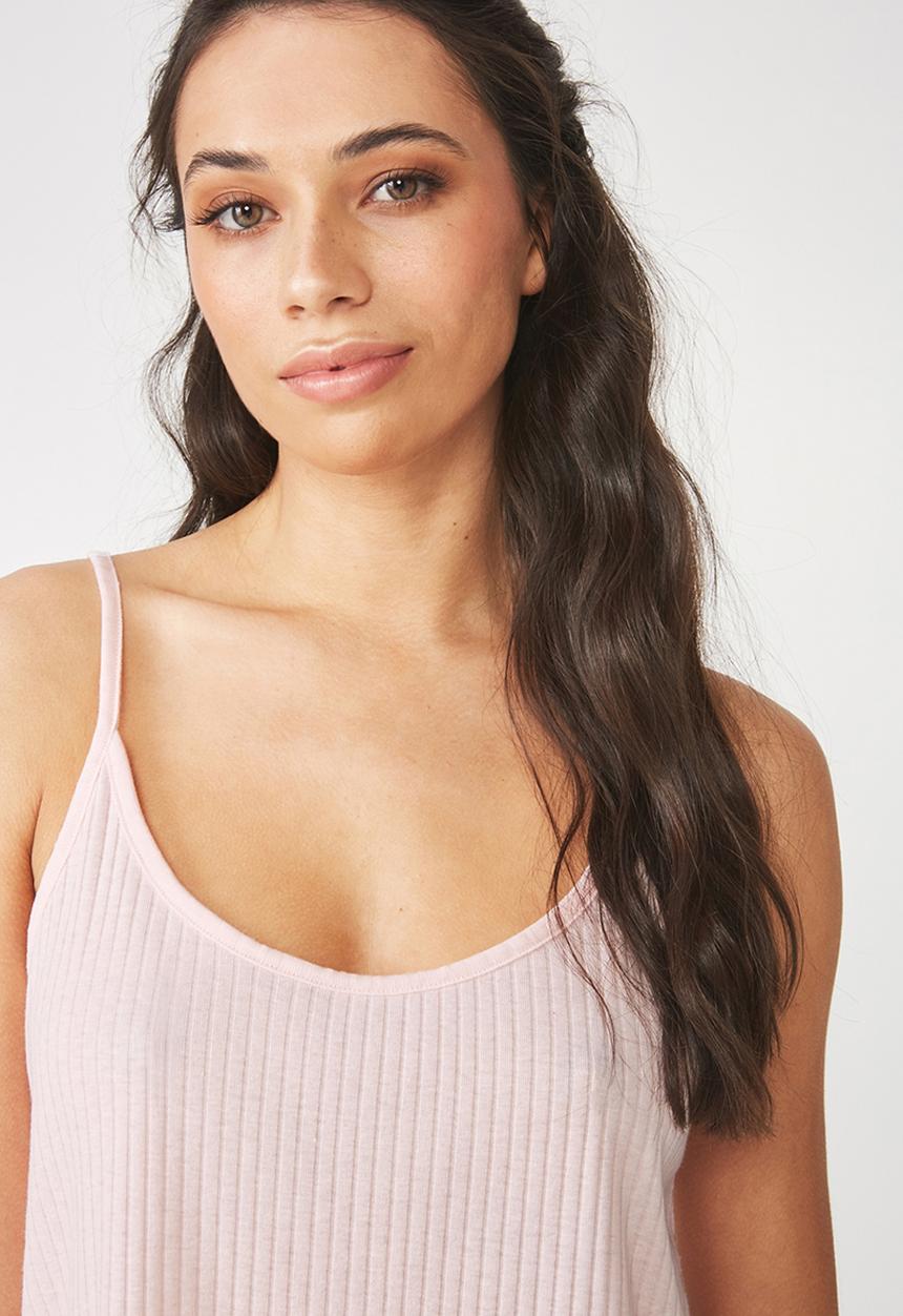 Cotton On - Rib sleep tank top - pink