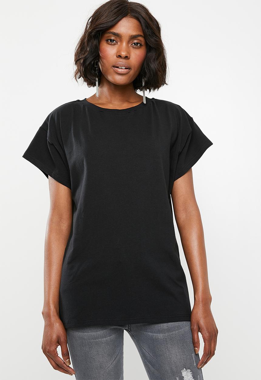 STYLE REPUBLIC - Boxy dropped shoulder T-shirt - black