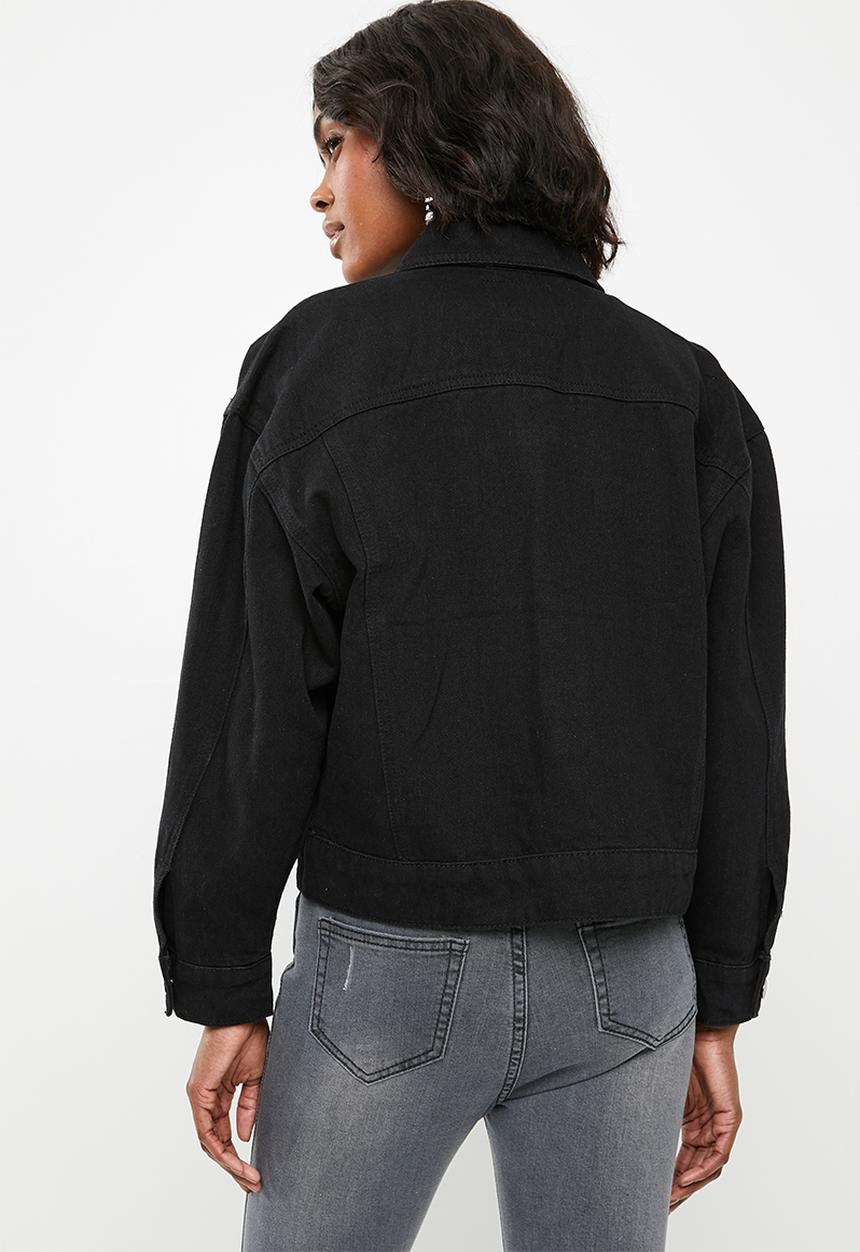 STYLE REPUBLIC - Boxy trucker denim jacket - black